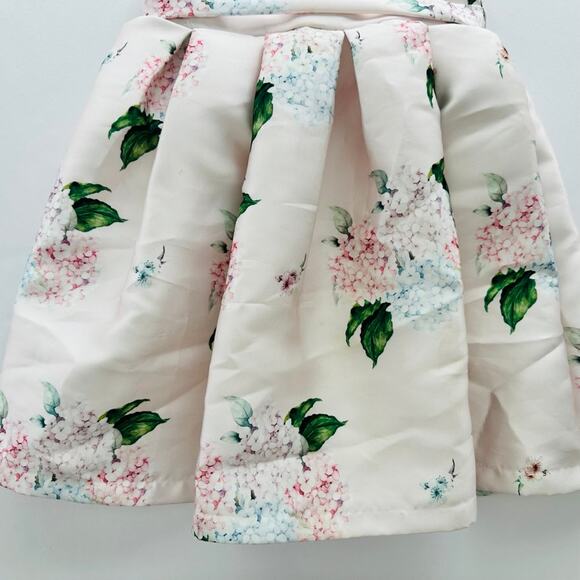 MAMA LUMA Girls Pink Dress Size 9-10 Hydrangea Floral Party Wedding Pageant - Picture 5 of 7